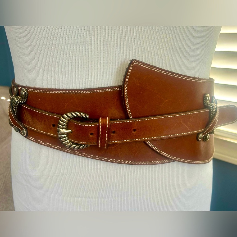 La Doppia Vita Vintage thick leather Belt made in Italy